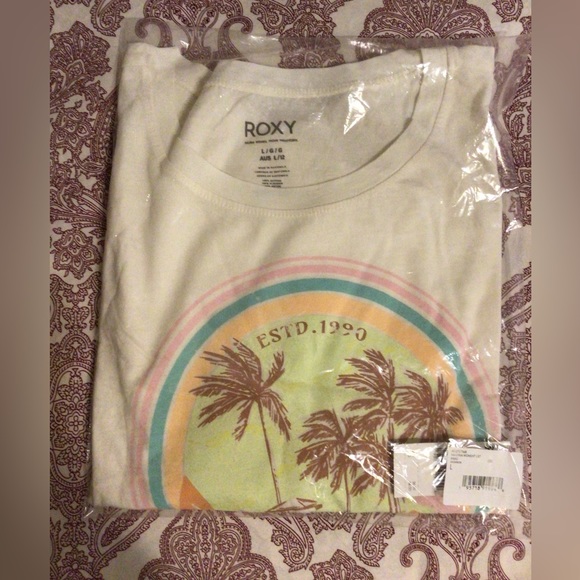 NWT Roxy Haleiwa Moment Cropped Baby T Shirt - Picture 9 of 12